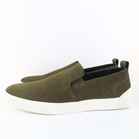 Hugo Boss Men's Zero Slip on Suede Sneakers 10 US Dark Green- 0093, 0096 - Picture 3 of 10